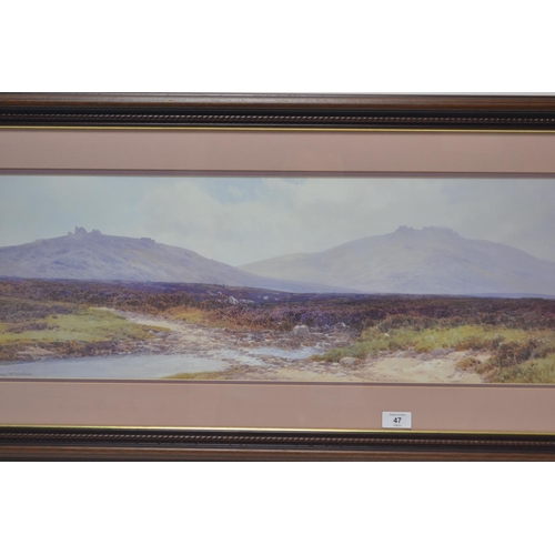 351 - F J Widgery limited edition print. width approx 90 cms