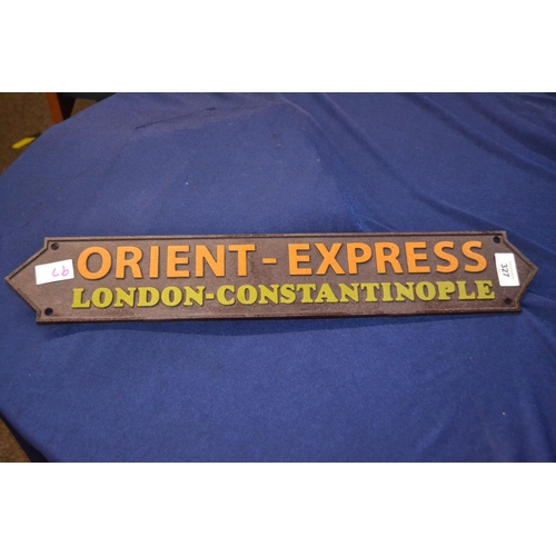 242 - Cast repro orient express plaque