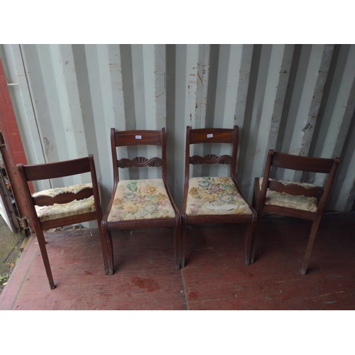 280 - Set of 4 mahogany framed chairs