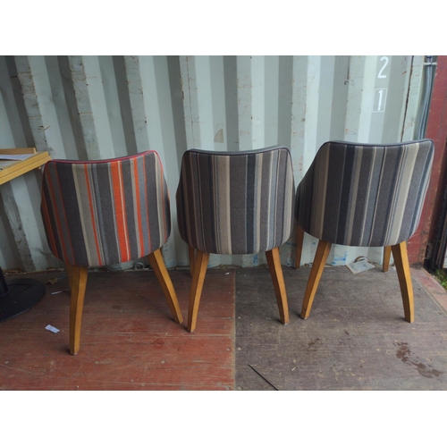 287 - 3 Warings tub chairs (one with orange back)