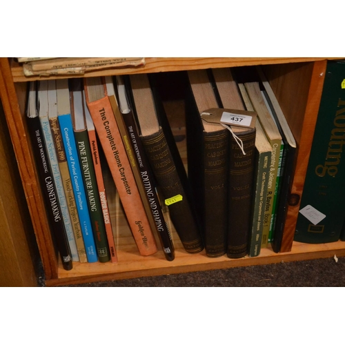 437 - Shelf of carpentry books.