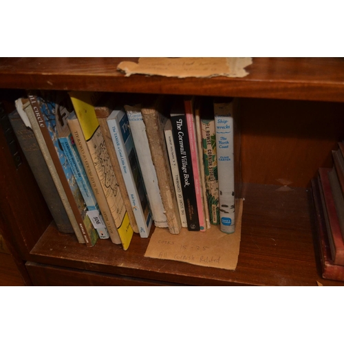 506 - Half shelf of Cornwall related books.