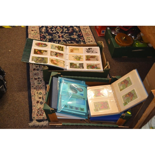 514 - Large collection of stamps and postcards