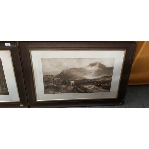 978 - Two framed Douglas Graham prints of Scottish highland scenes, frame measures 94cm x 64xm