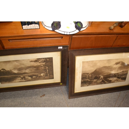 978 - Two framed Douglas Graham prints of Scottish highland scenes, frame measures 94cm x 64xm