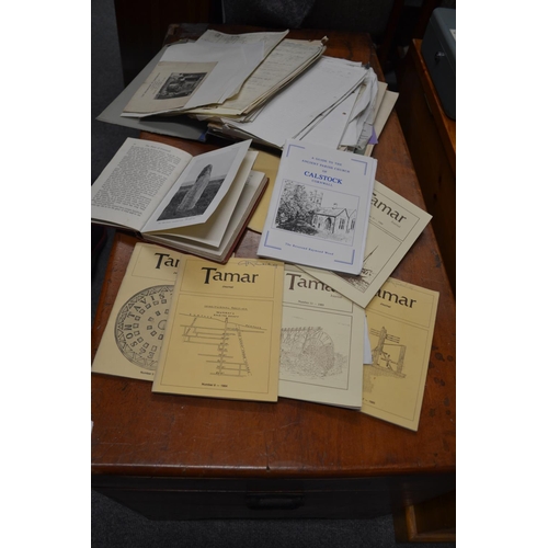 979 - Various paperwork relating to Calstock Parish, 1980's editions of Tamar Journal and The Story of Cor... 