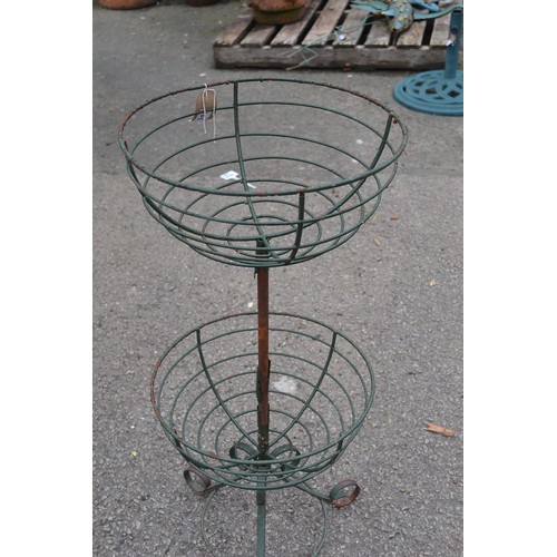 106 - 2 tier metal planter stand