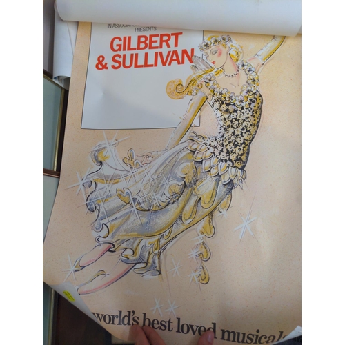 372A - Five D'Oyly Carte Gilbert & Sullivan posters