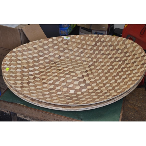 187 - 3 Large IKEA bamboo bowl/floor shells