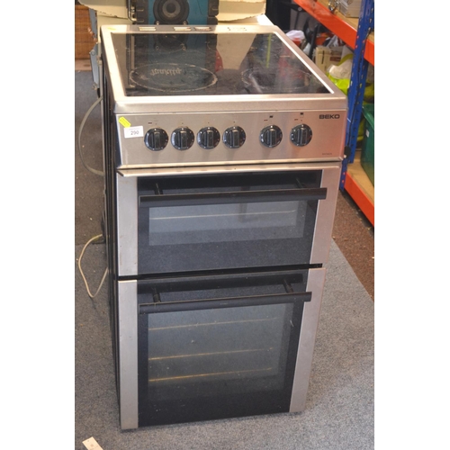 290 - Beko stainless freestanding oven with hob