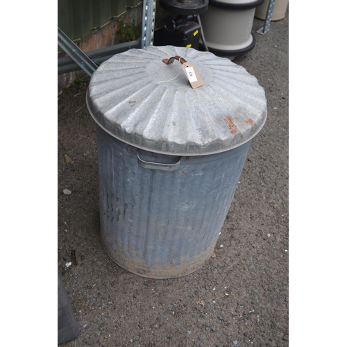 63 - galvanised dustbin