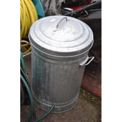 91 - Small galvanised indoor dustbin by Habitat (for use with liner)