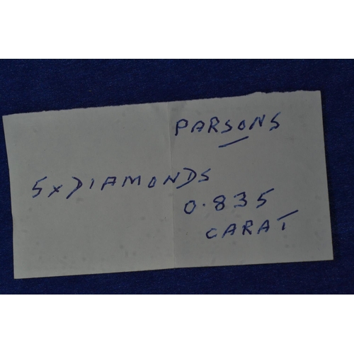 67 - Five loose diamonds TDW 0.835 carats