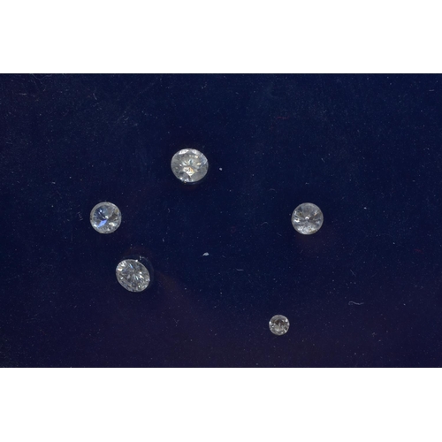 67 - Five loose diamonds TDW 0.835 carats