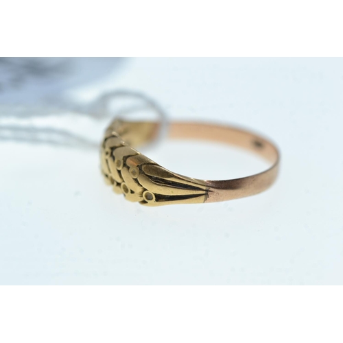 113 - Two 9ct gold rings, including one set with white stones, size M1/2 & O respectively, gross weigh... 