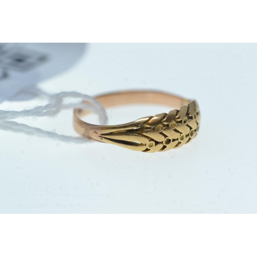 113 - Two 9ct gold rings, including one set with white stones, size M1/2 & O respectively, gross weigh... 