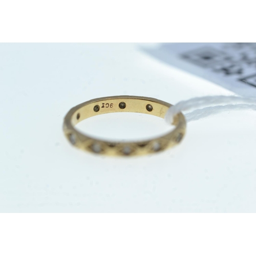 113 - Two 9ct gold rings, including one set with white stones, size M1/2 & O respectively, gross weigh... 