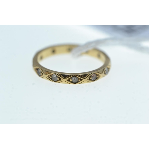 113 - Two 9ct gold rings, including one set with white stones, size M1/2 & O respectively, gross weigh... 
