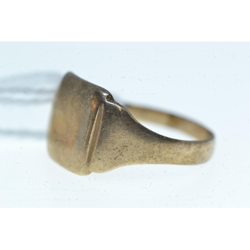 114 - Two 9ct gold signet rings, size P & S respectively, gross weight 5.66 grams