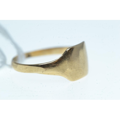 114 - Two 9ct gold signet rings, size P & S respectively, gross weight 5.66 grams