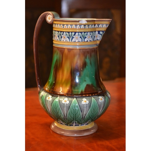 472 - Wedgwood ewer with damage to rim (C1870s) 23cm high