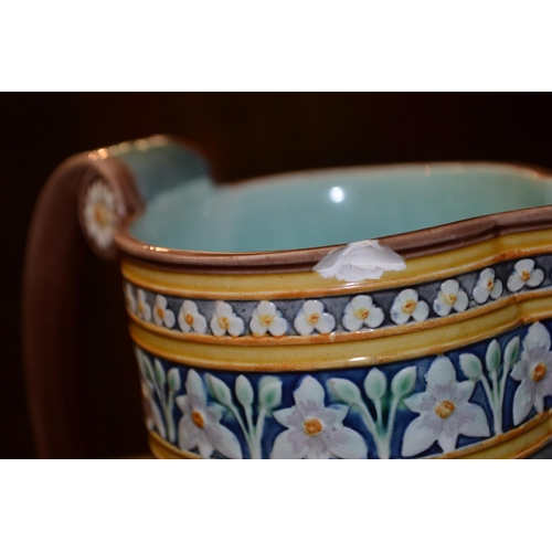 472 - Wedgwood ewer with damage to rim (C1870s) 23cm high