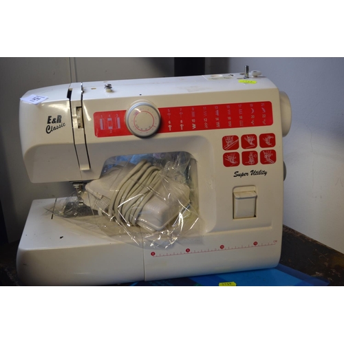 62 - ER Classic electric sewing machine, appears to be missing several parts. Viewing in person reco... 