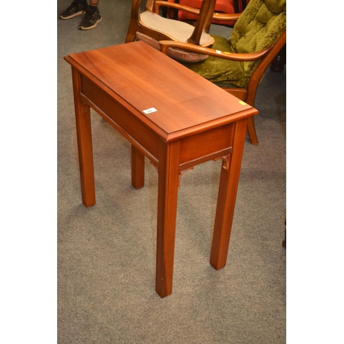 621 - Rectangular occasional table, top 66 x 33.5cm, height 67cm