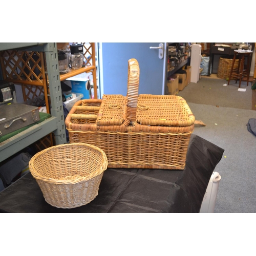 81 - Wicker hamper & basket