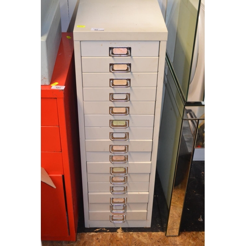 99 - 16 drawer (A4 size) cabinet. H87cm W28cm D41cm