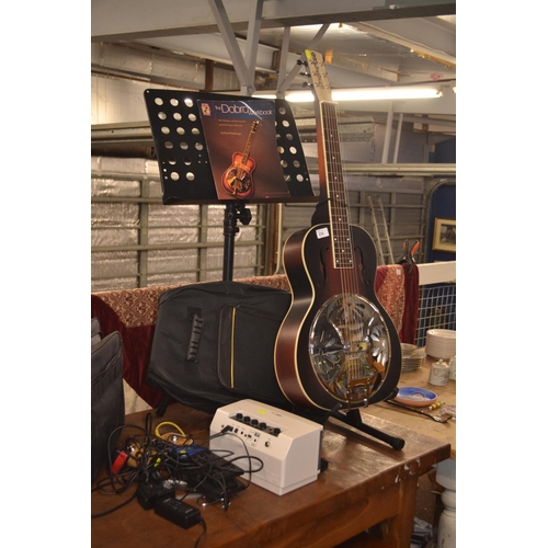 234 - Gretsch G9230 Resonator Guitar with Fishman pickup - 2 years old, hardly used - with spare strings, ... 