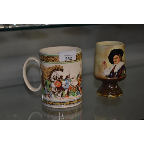 262 - Sylvac Cavalier goblet, Wedgwood Viking tankard