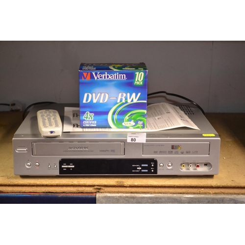 80 - Daewoo VHS to DVD recorder. DF-4501P.