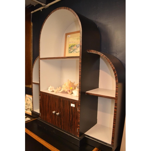 396 - Bespoke made Art Deco style display cabinet 104cm D30cm H112cm