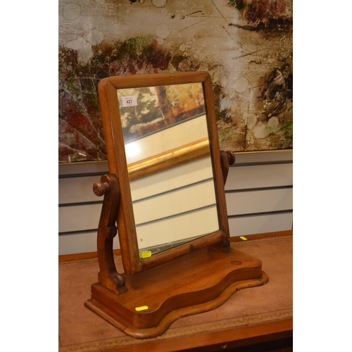 427 - Mahogany swing mirror H51cm