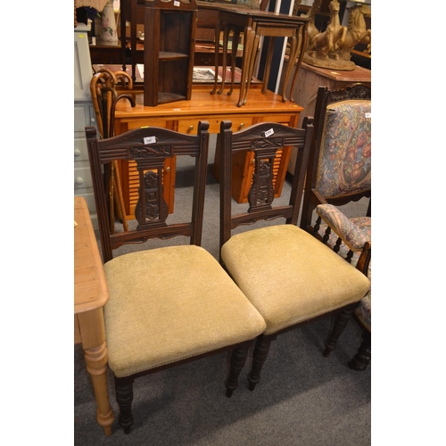 558 - Pair of mahogany framed dining chairs