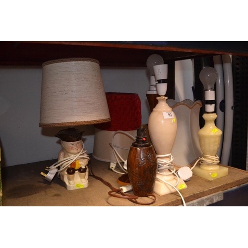 93 - Various lamps etc.