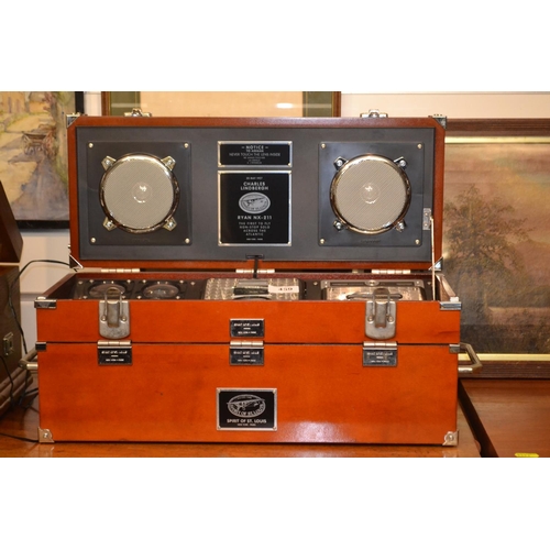 459 - Spirit of St Louis. Vintage style, CD-Tape-Radio, Closes into carry case. 48.5 wide