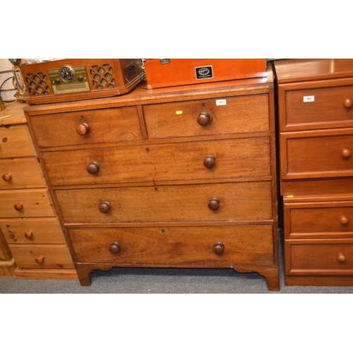 460 - Mahogany 2 over 3 chest of drawers.  106cm wide x 47cm deep x 103cm high