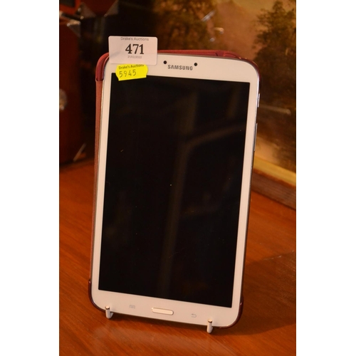 471 - Samsung Galaxy Tab 3 with charger cable