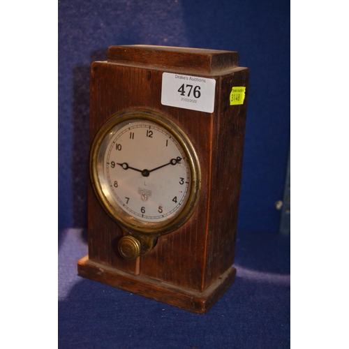 476 - Smiths car clock, front winding