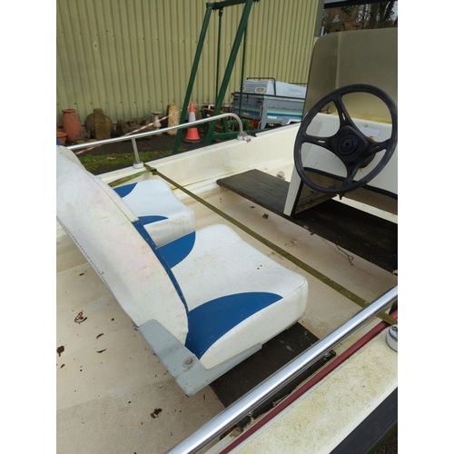 125 - 3m long Dellquay Dory double skin speed boat. No motor. Boat trailer shown in photograph is not part... 