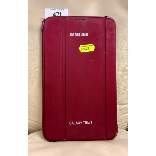 471 - Samsung Galaxy Tab 3 with charger cable