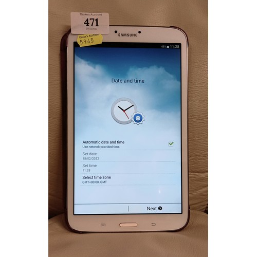 471 - Samsung Galaxy Tab 3 with charger cable