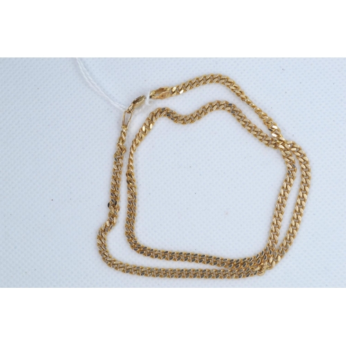 87 - 9ct gold curb link neck chain, circumference 420mm, 13.22 grams