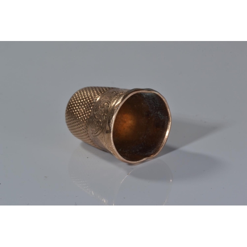 160 - 9ct gold Charles Horner thimble, 3.88 grams