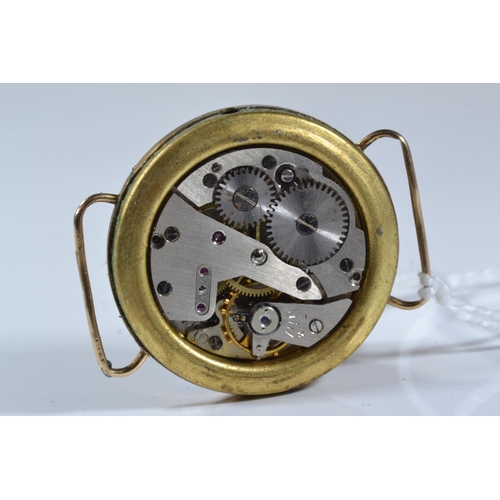 161 - 9ct gold cased Customline watch, with subsidiary seconds, 17 jewels, missing crown