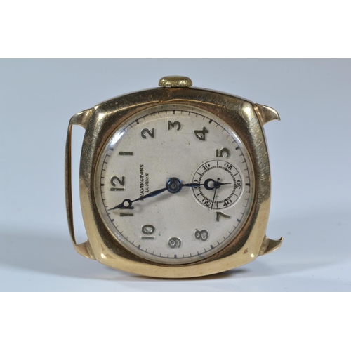 168 - Two 9ct gold cased Bravingtons London watches, each with subsidiary seconds, 15 jewels, cal. 1050, c... 