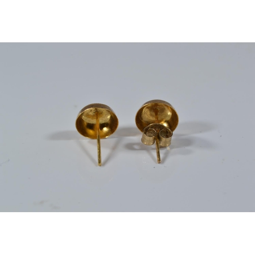 177 - Two pairs of yellow metal earrings, tested positive for 22ct gold, gross weight 1.91 grams, butterfl... 