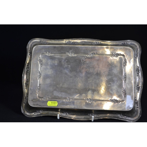 241 - Rectangular silver tray, maker IL, Birmingham 1908, 31x21.5cm, 332 grams